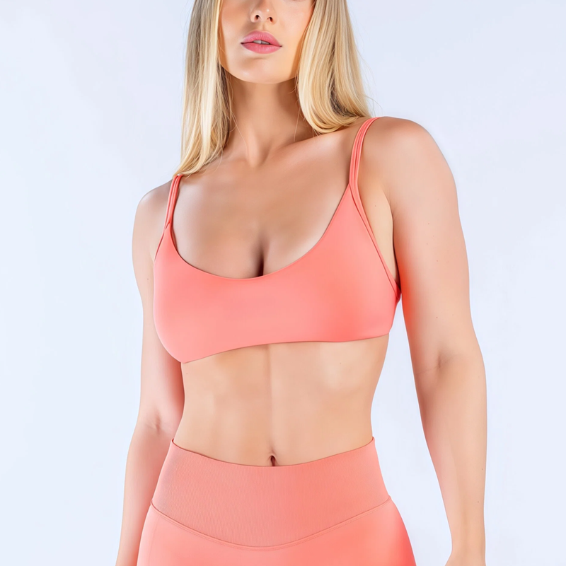 T Shirt Bra Seamless - HISTELLO Reggiseno Sportivo a Scollo Profondo