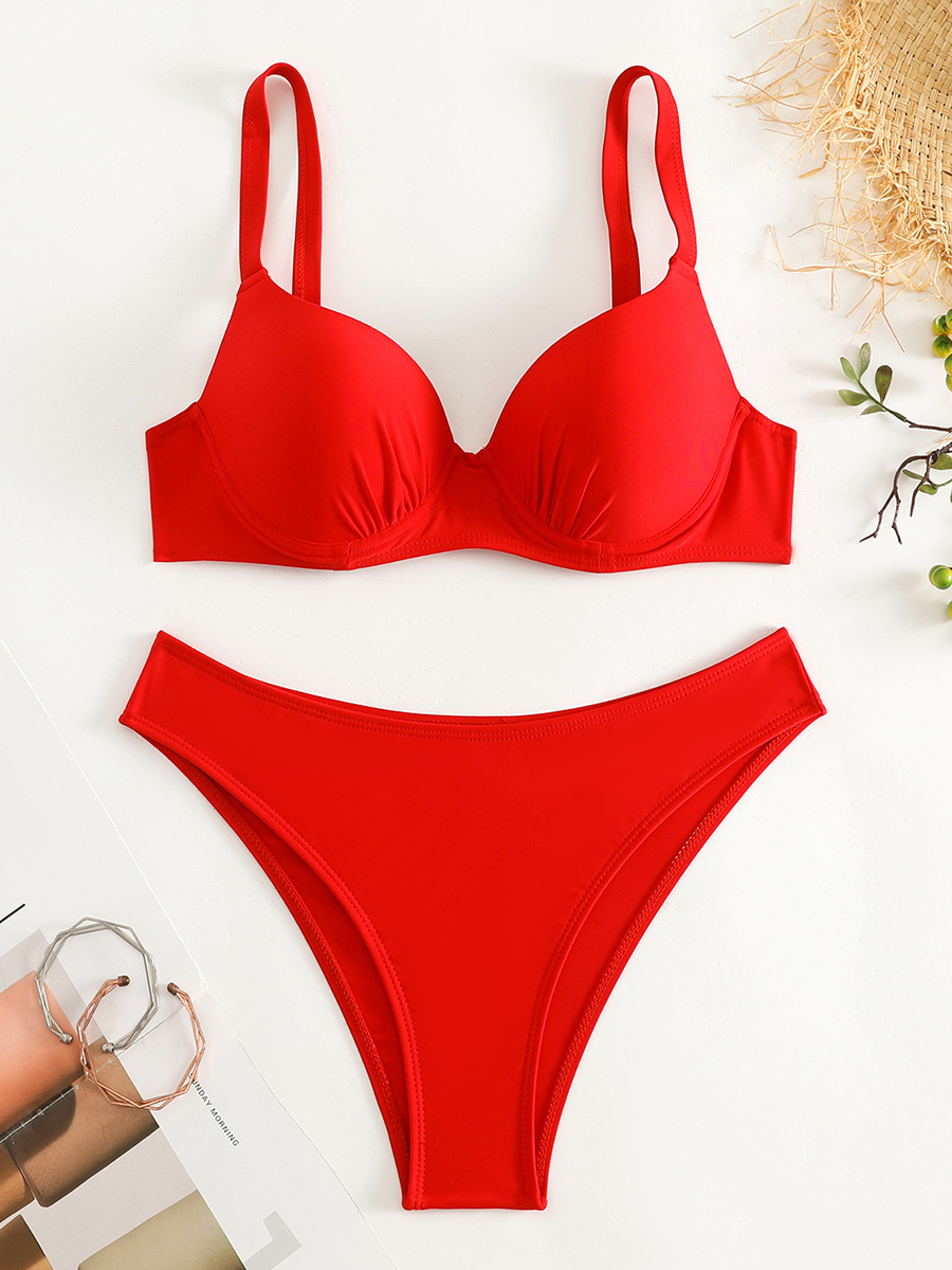 Underwire Bra Padded - Reggiseno con ferretto Coppa Bikini brasiliano